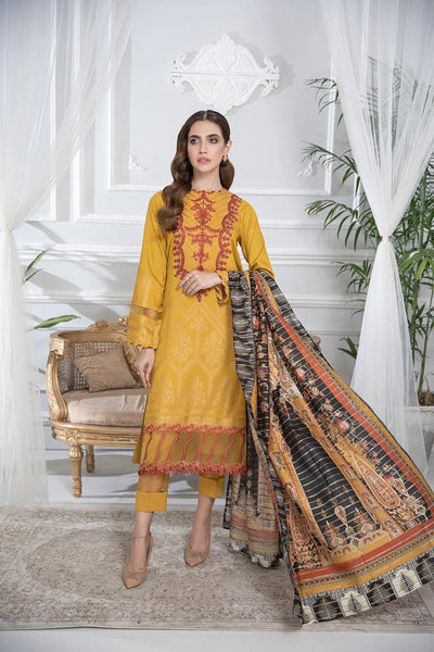 RAAYA Luxury Embroidered Jacquard Stitched 3pc Suit D-03 MAYER