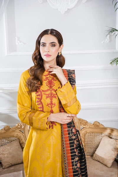 RAAYA Luxury Embroidered Jacquard Stitched 3pc Suit D-03 MAYER