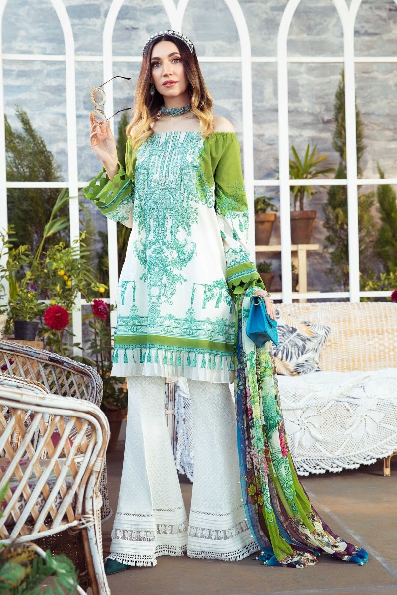 Maria.B Unstitched 3 Piece Spring Summer Suit MPT-1007-A
