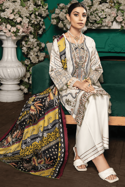 Munira Designer 3 Piece Stitched Dhanak Pashmina Shawl Suit - MSL-03