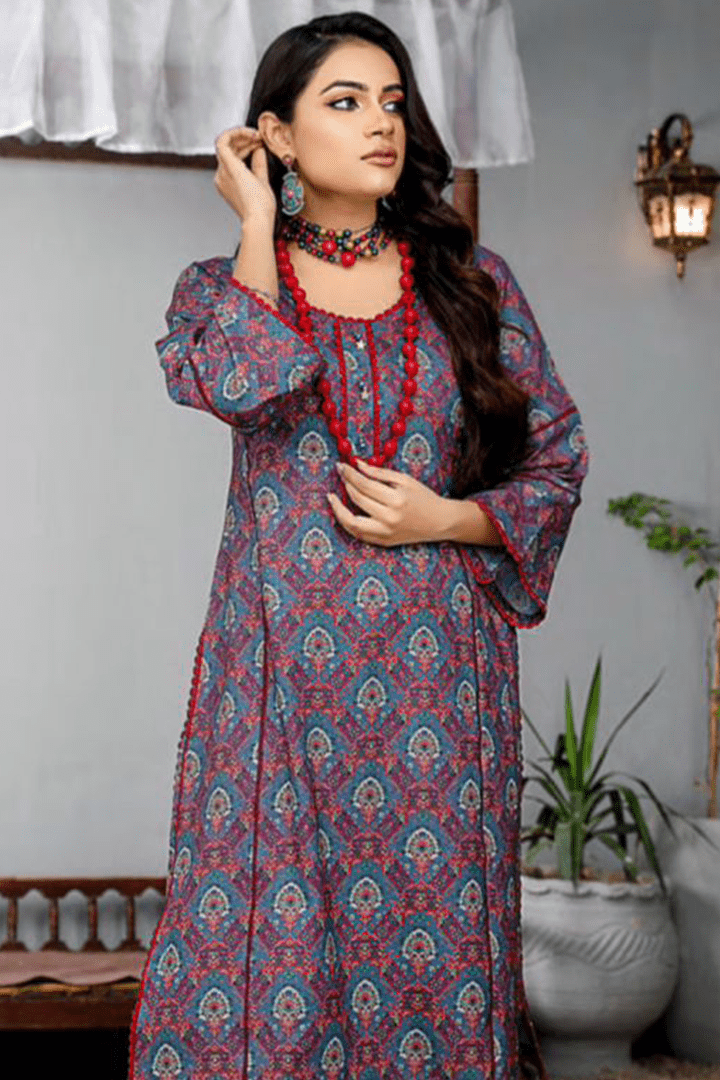 Munira Designer 2 Piece Stitched Dhanak Fabrics Printed Suit - MSL-04