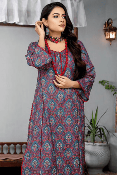 Munira Designer 2 Piece Stitched Dhanak Fabrics Printed Suit - MSL-04