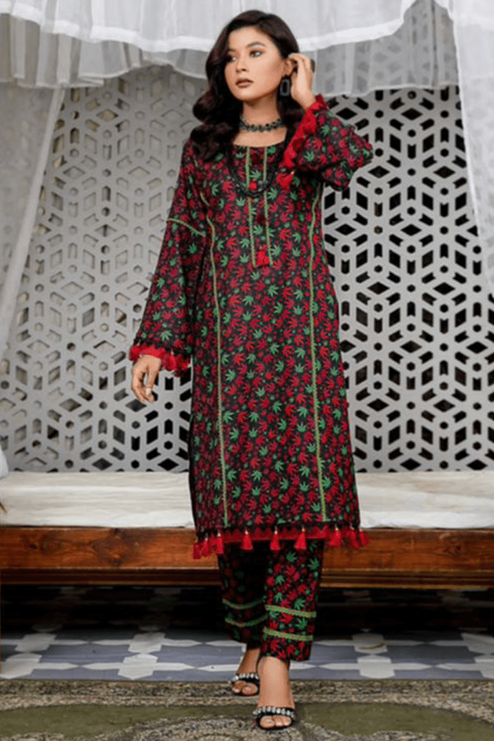 Munira Designer 2 Piece Stitched Dhanak Fabrics Printed Suit - MSL-10