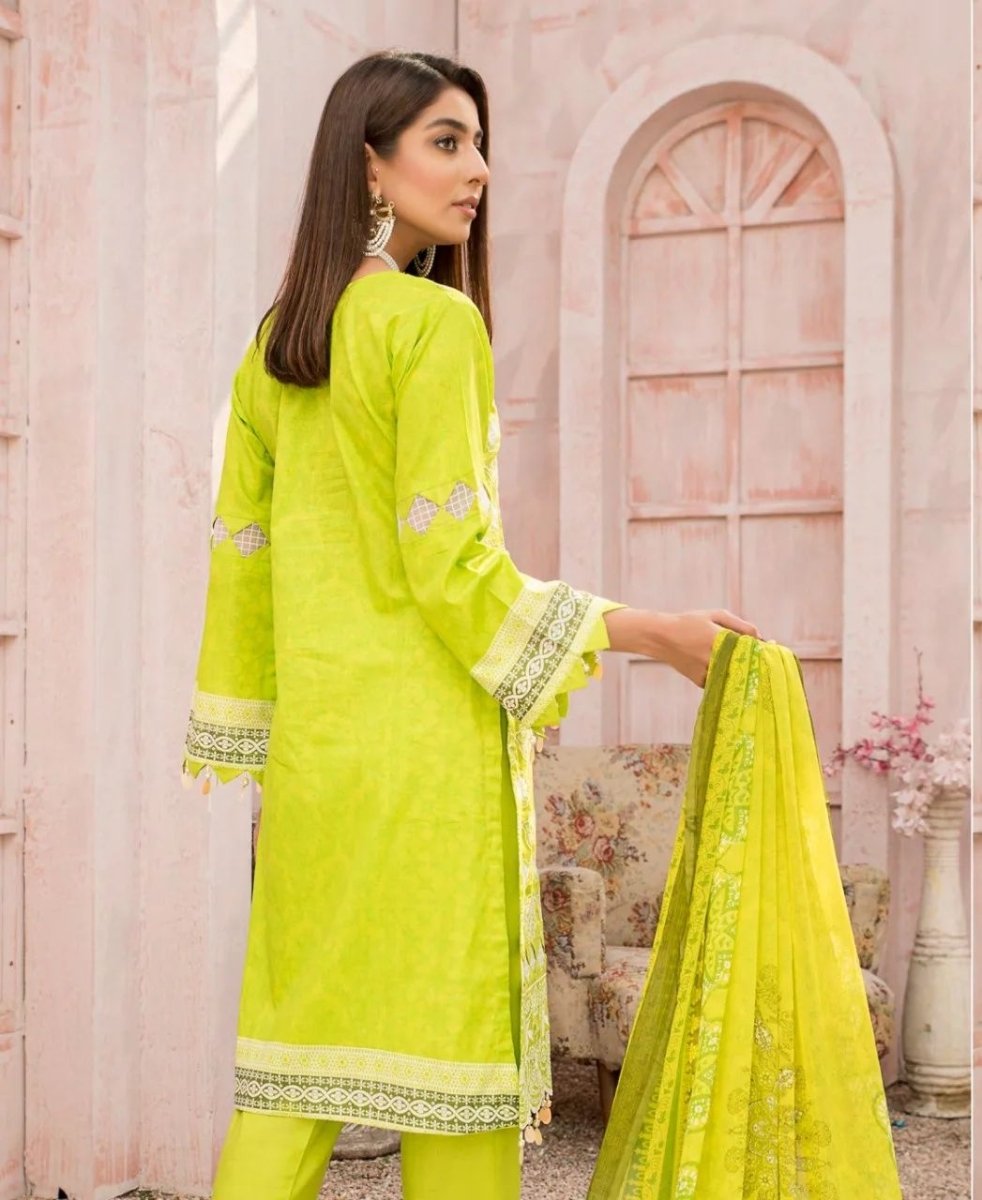 Munira Designer 3 Piece Stitched Embroidered Chicken Kari style Suit - MSL 05