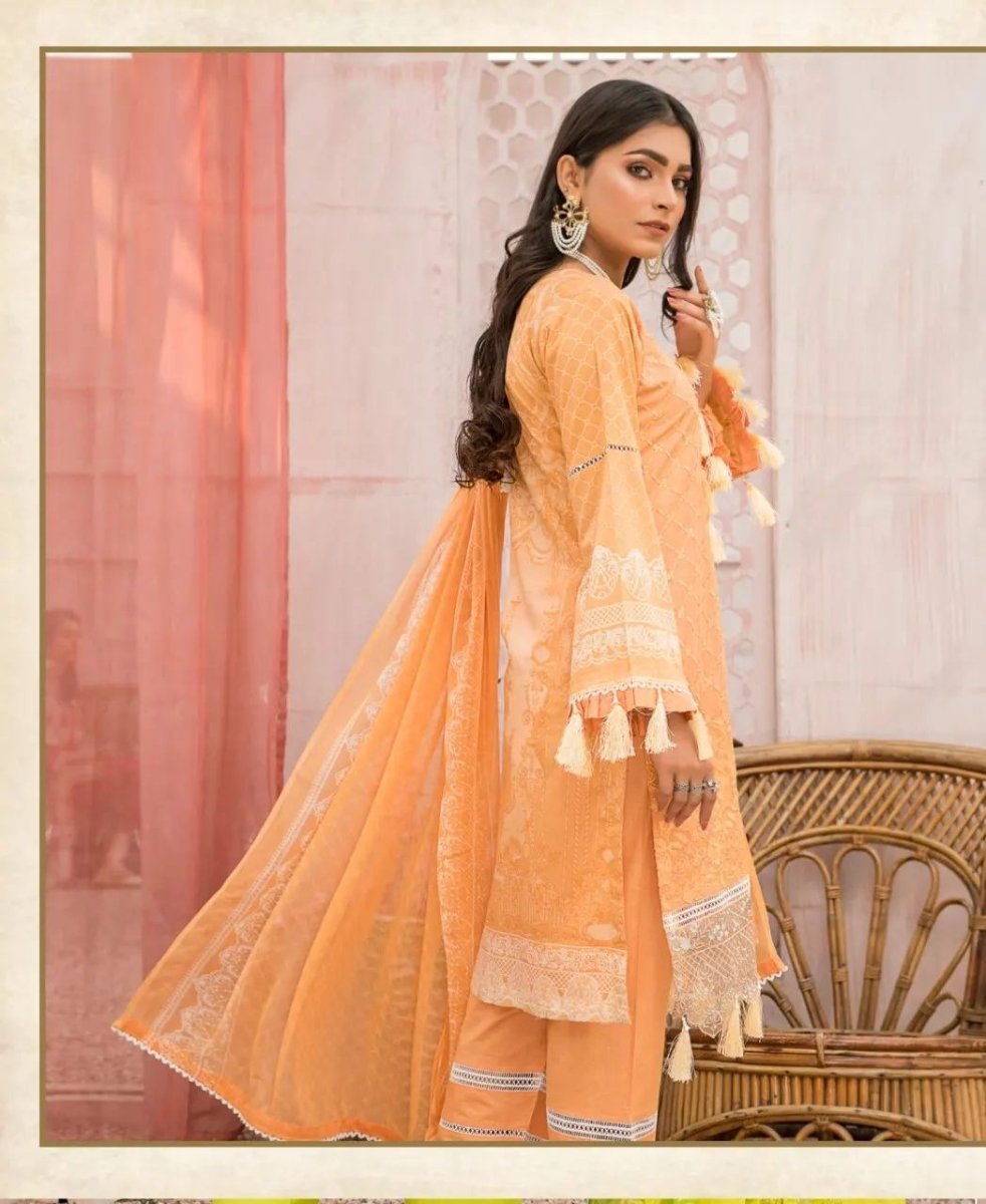 Munira Designer 3 Piece Stitched Embroidered Chicken Kari style Suit - MSL 06