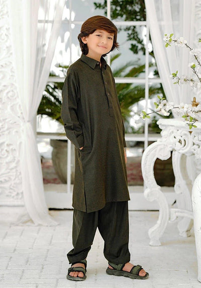Ochre Clothing Stitched Kid’s Collection 2 Piece Khaddar Boys Kurta and Shalwar Suit - OBK 48