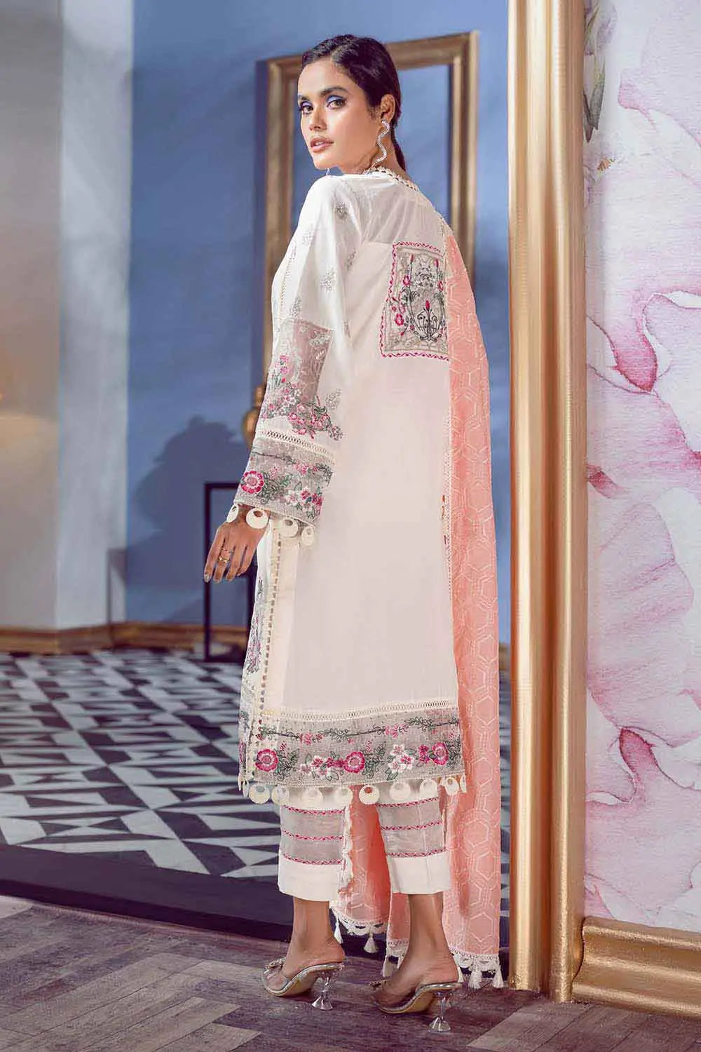 Gul Ahmed 3PC Luxury Lawn Unstitched Suit With Paper Cotton Dupatta PC-22002
