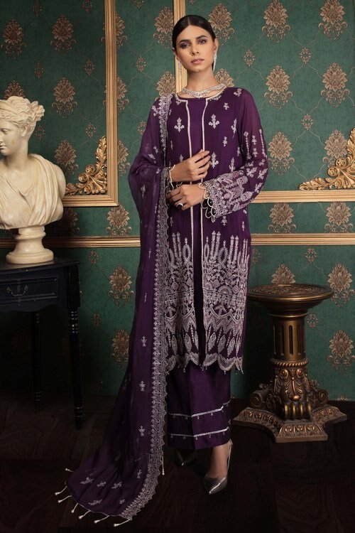 Sapphire 3 Piece Unstitched Suit Plumburn