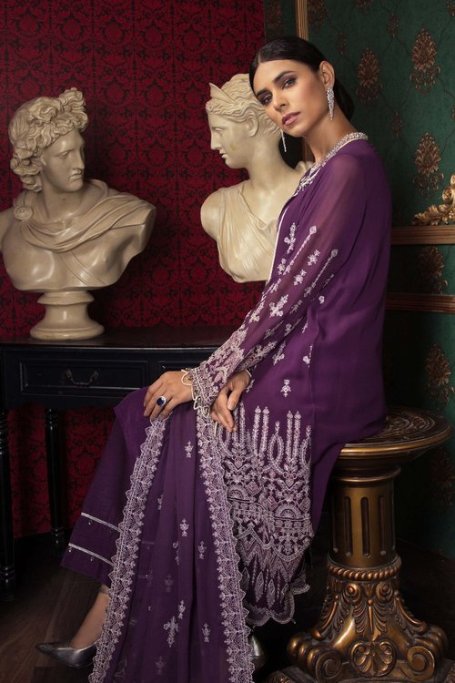 Sapphire 3 Piece Unstitched Suit Plumburn