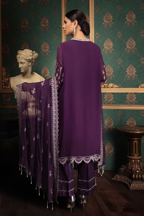 Sapphire 3 Piece Unstitched Suit Plumburn