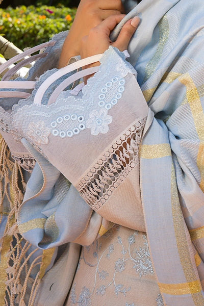 Rang Rasiya 3 Piece Stitched Embroidered Dobby Linen Suit D-05 RICHEL