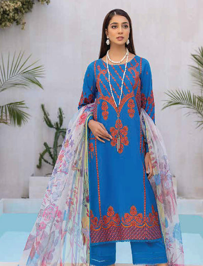 Charizma 3 Pc Stitched Embroidered Lawn RM-06