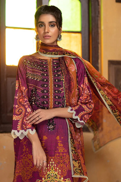 Rang Rasiya 3 Piece Stitched Embroidered digitally printed Suit D-639 Roop