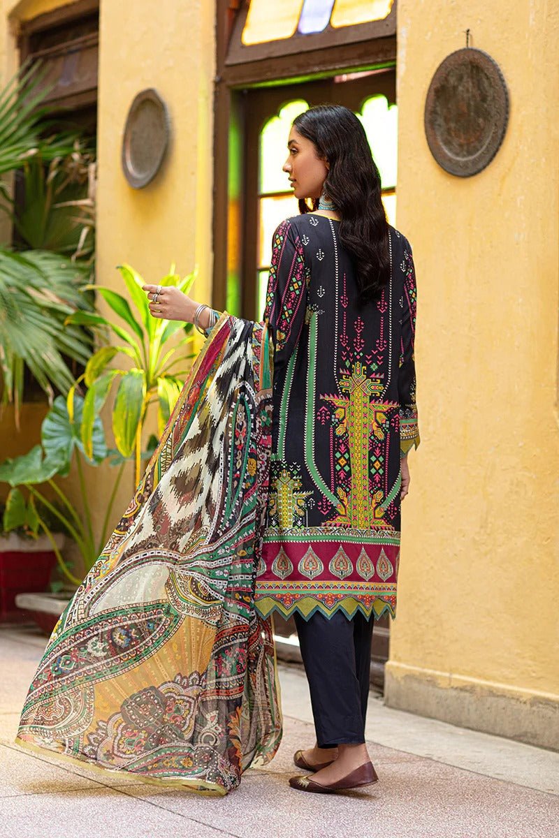 Rang Rasiya 3 Piece Stitched Embroidered digitally printed Suit D-634 Rumi