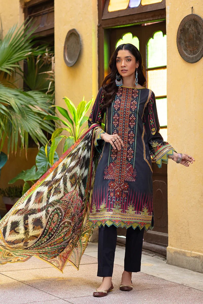 Rang Rasiya 3 Piece Stitched Embroidered digitally printed Suit D-634 Rumi