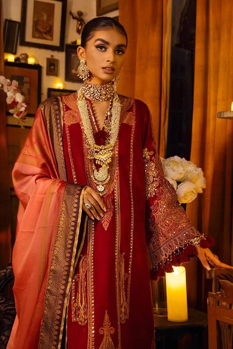 SANA SAFINAZ 3 Piece Unstitched Velvet Winter Suit S211-003A-CH