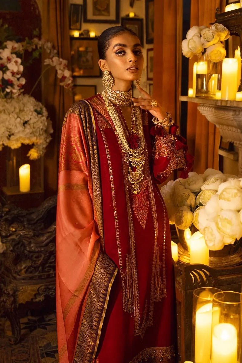 SANA SAFINAZ 3 Piece Unstitched Velvet Winter Suit S211-003A-CH