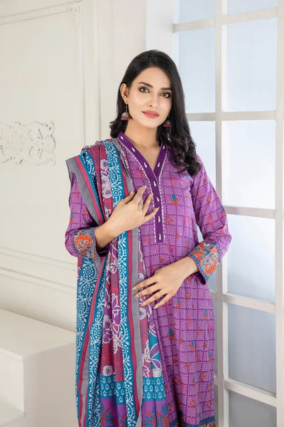 Lakhany 3 Piece Unstitched Printed Wash & Wear wrinkle free Suit SAF-622-A