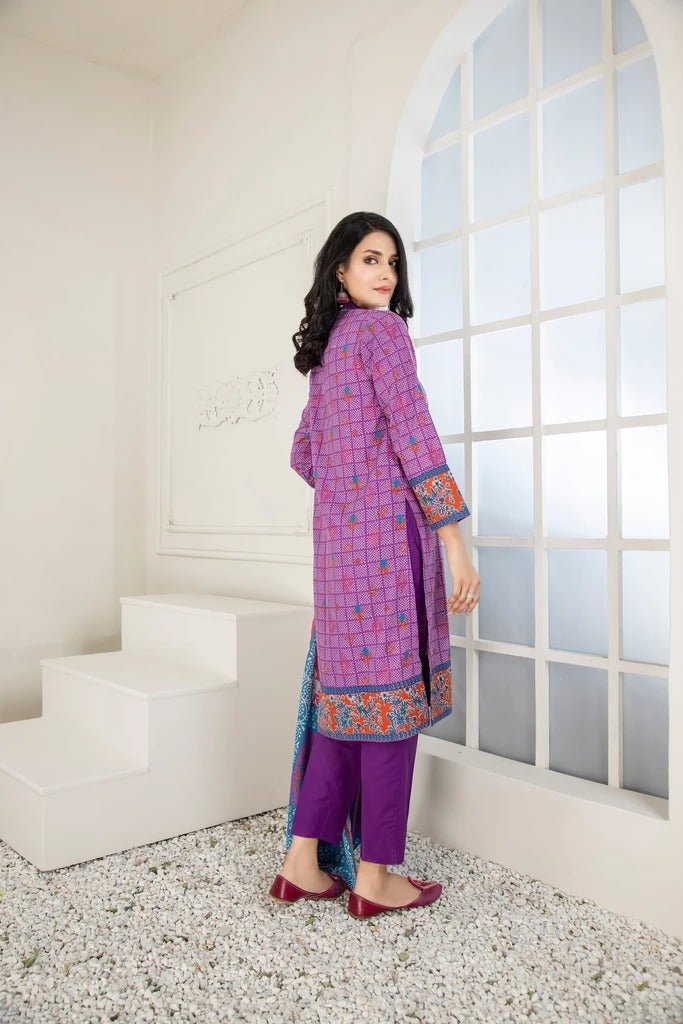 Lakhany 3 Piece Unstitched Printed Wash & Wear wrinkle free Suit SAF-622-A