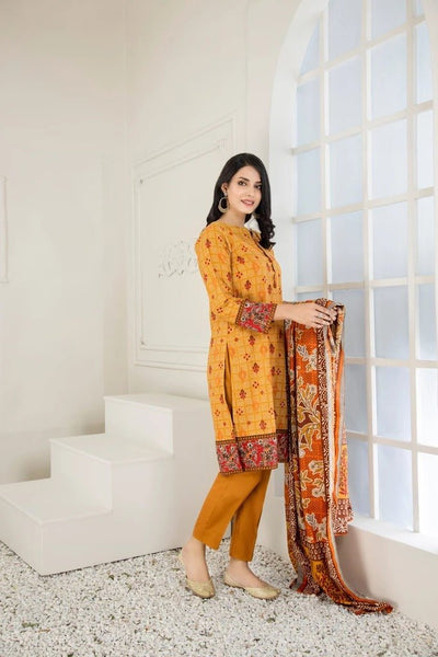Lakhany 3 Piece Unstitched Printed Wash & Wear wrinkle free Suit SAF-622-B