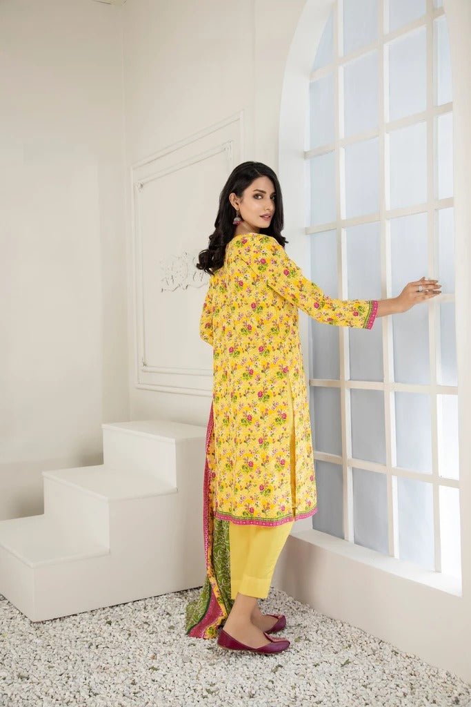Lakhany 3 Piece Unstitched Printed Wash & Wear wrinkle free Suit SAF-623-C