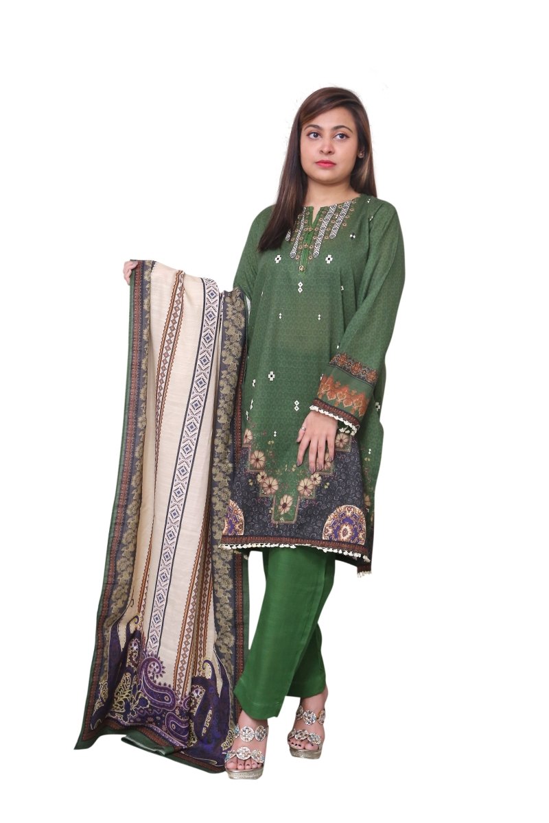 ZS Textile Salina Khaddar Printed Stitched 3 Piece Suit SKP5-005