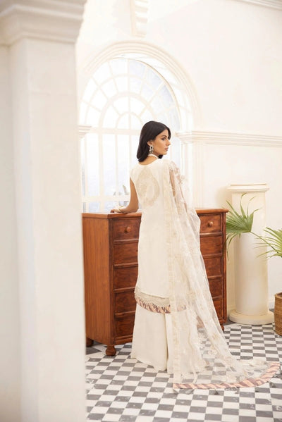 XENIA FORMALS 3 Piece Unstitched Embroidered Chiffon Suit - D-09 SOLARIS