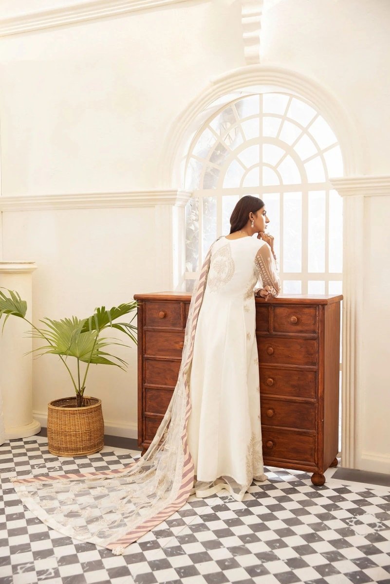 XENIA FORMALS 3 Piece Unstitched Embroidered Chiffon Suit - D-09 SOLARIS