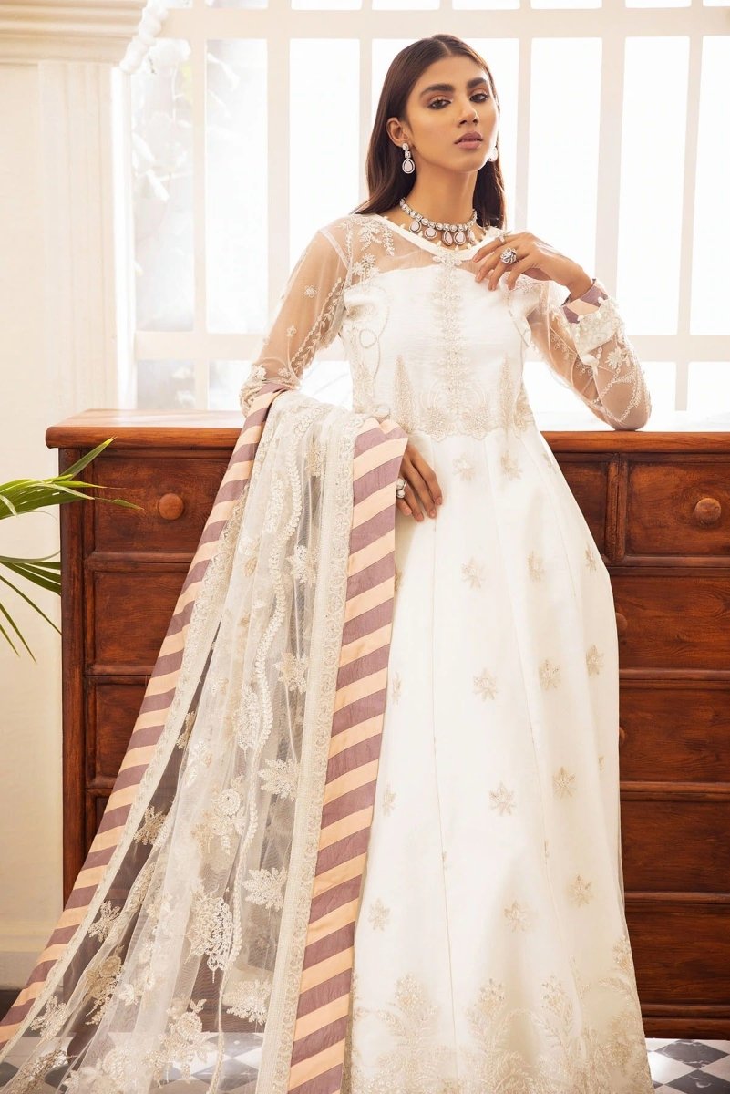 XENIA FORMALS 3 Piece Unstitched Embroidered Chiffon Suit - D-09 SOLARIS