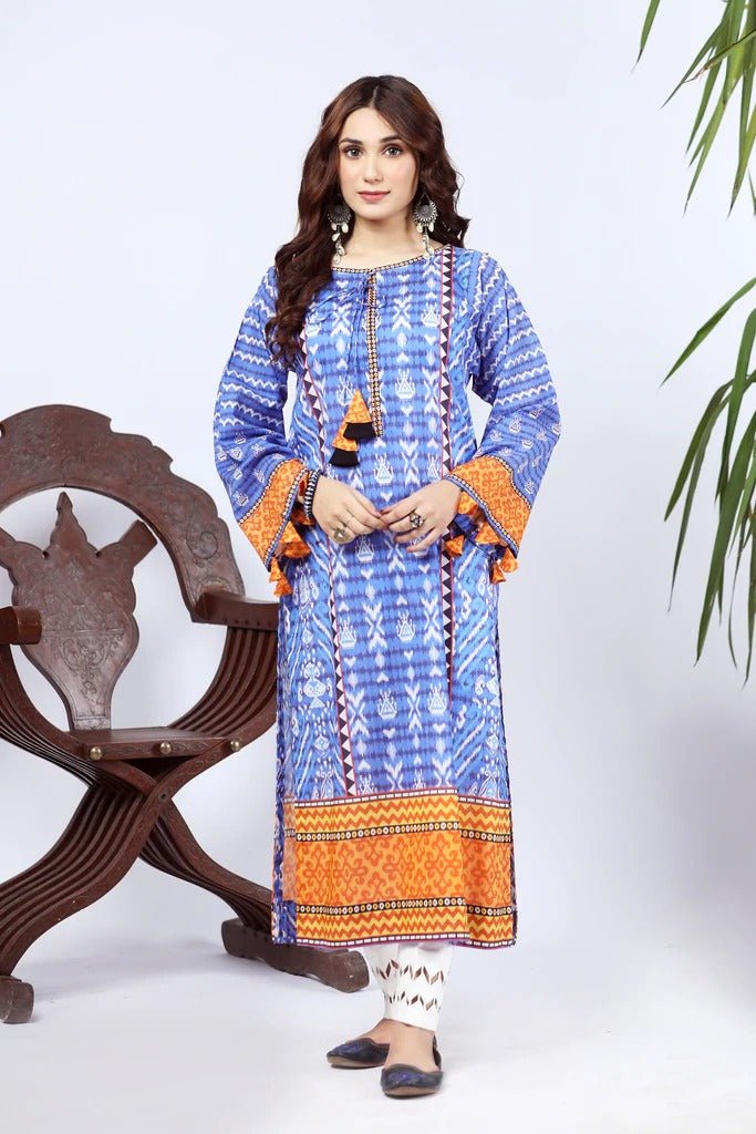 Lakhany 1 Piece Unstitched Summer Printed Lawn Shirt - SPK-2285