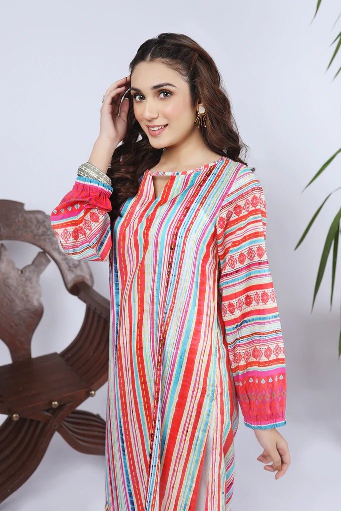 Lakhany 1 Piece Unstitched Summer Printed Lawn Shirt - SPK-2286