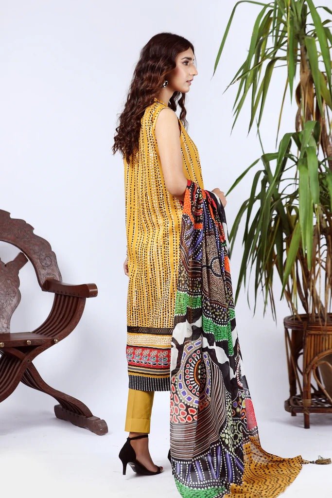 Lakhany 3 Piece Unstitched Summer Printed Lawn Suit - SPL-2243