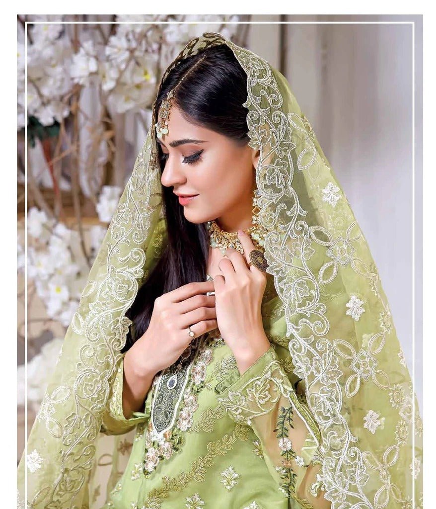 Moti's Fashion 3 Piece Unstitched Chiffon Suit - SQ-608-A