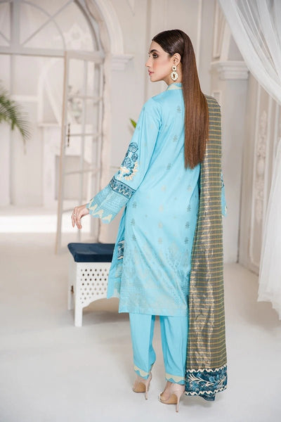 RAAYA Luxury Embroidered Jacquard Stitched 3pc Suit D-10 SURREL