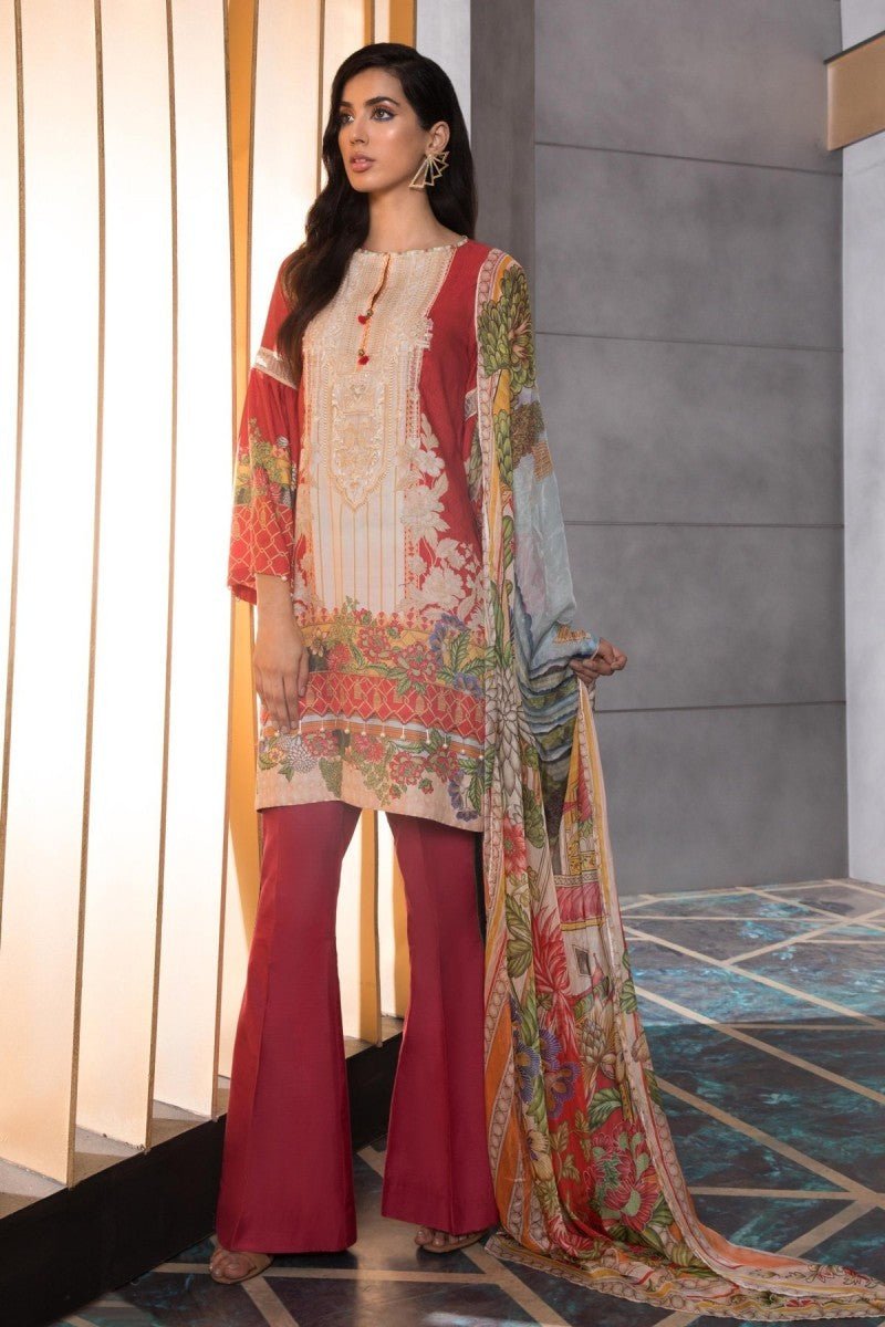 Sapphire 3 Piece Unstitched Suit Shikargah