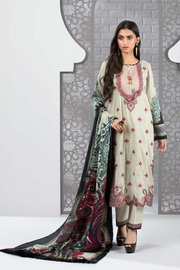 Sapphire 3 Piece Unstitched Suit Staycation - V4