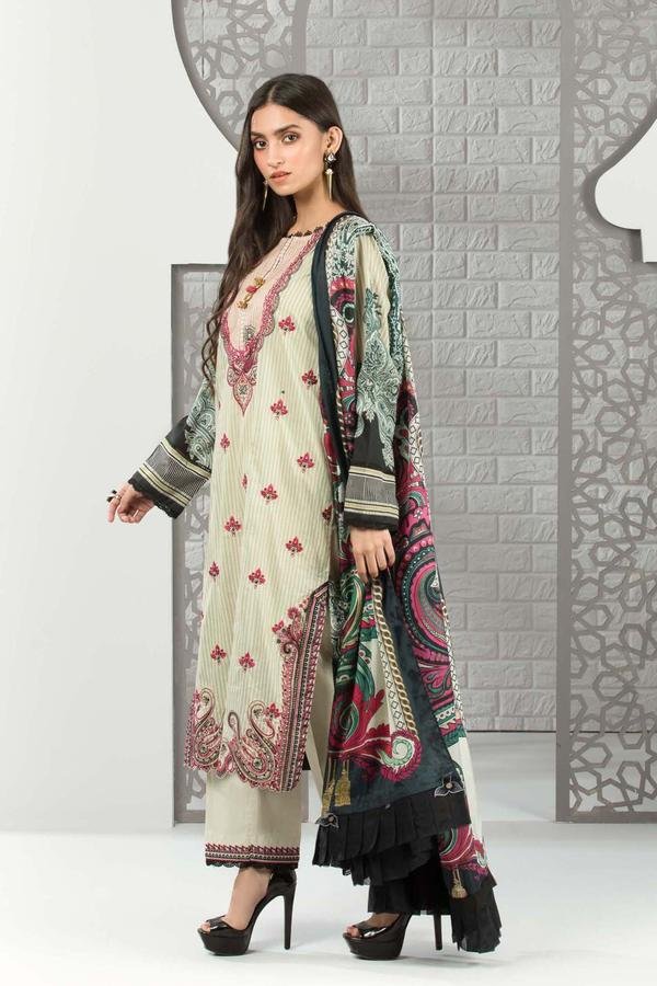 Sapphire 3 Piece Unstitched Suit Staycation - V4