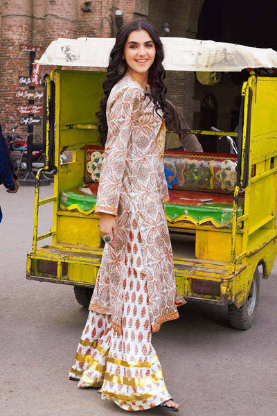 Gul Ahmed 2PC Lawn Unstitched Printed Shirt Trousers Suit TL-32025 B