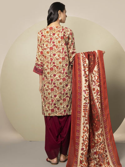 Limelight 2 Piece Unstitched  Winter Cotton Suit U-0930-B Yellow