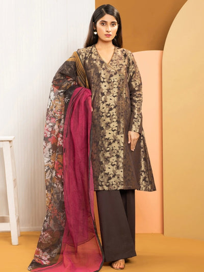 Limelight 2 Piece Unstitched Jacquard Suit U-1200-A Charcoal
