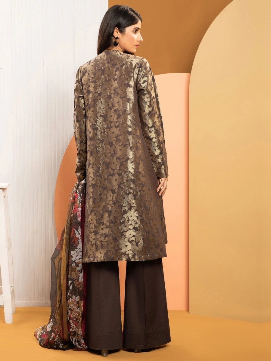 Limelight 2 Piece Unstitched Jacquard Suit U-1200-A Charcoal