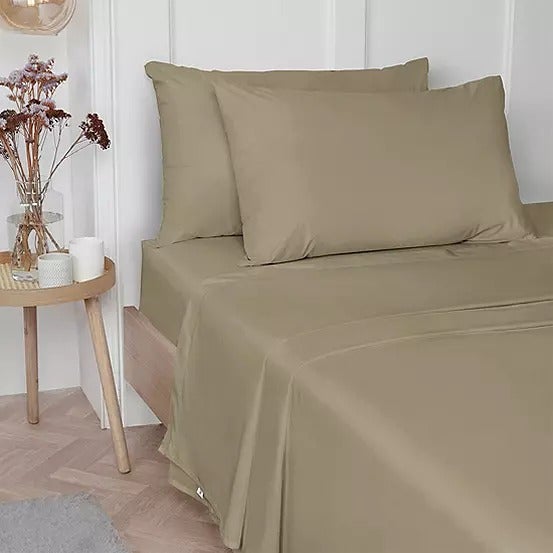 100% Luxury Cotton Plain Dyed Flat Sheets - Vantona Home Sheeting