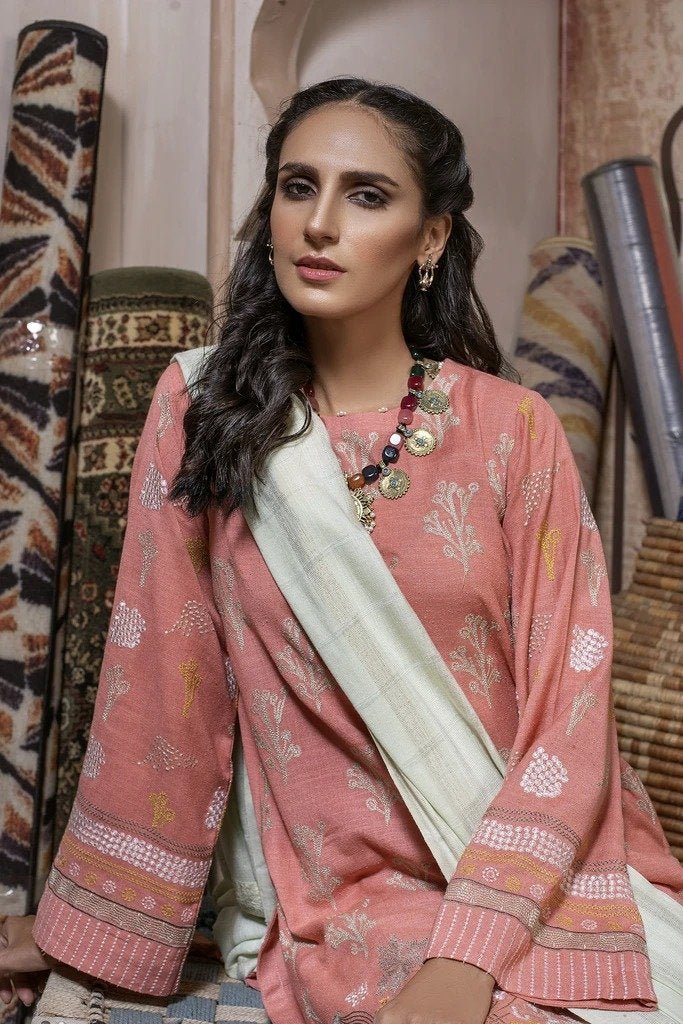 Ready To Wear Lakhany 03 Piece Embroidered Fancy Slub Suit LSM-2563