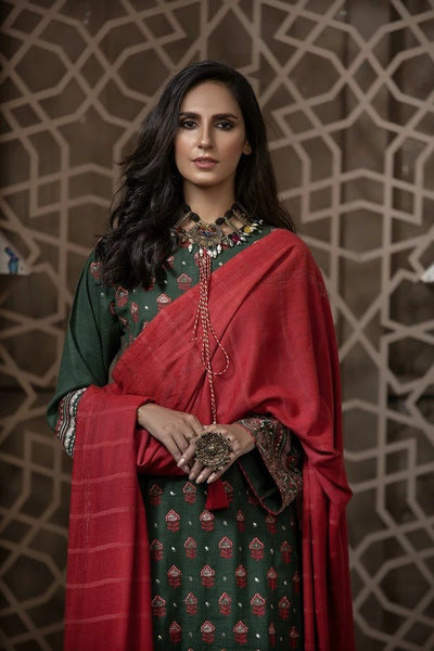 Lakhany 03 Piece Unstitched Embroidered Fancy Slub Suit WEC-5022