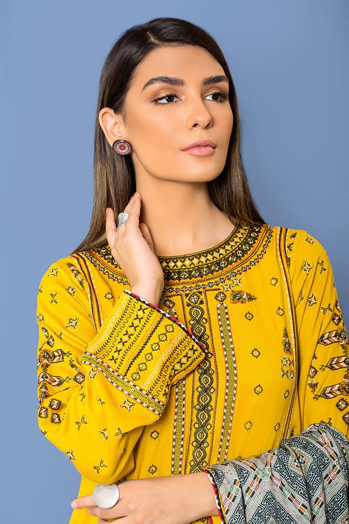 Lakhany 3 Piece Stitched Embroidered Suit LSM-2971