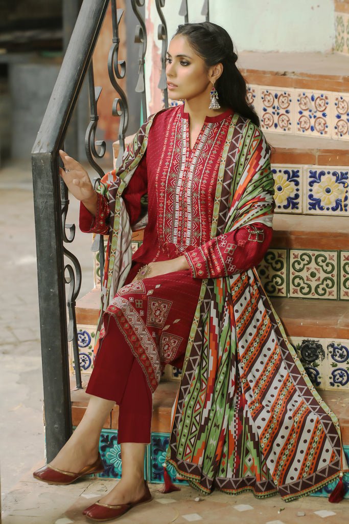 Lakhany 3 Piece Stitched Embroidered Suit LSM-2967