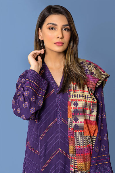 Lakhany 3 Piece Stitched Embroidered Suit LSM-2963