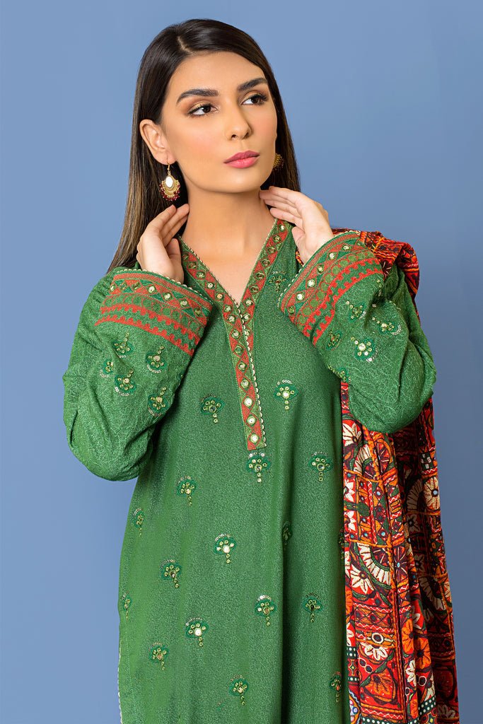 Lakhany 3 Piece Stitched Embroidered Suit LSM-2972