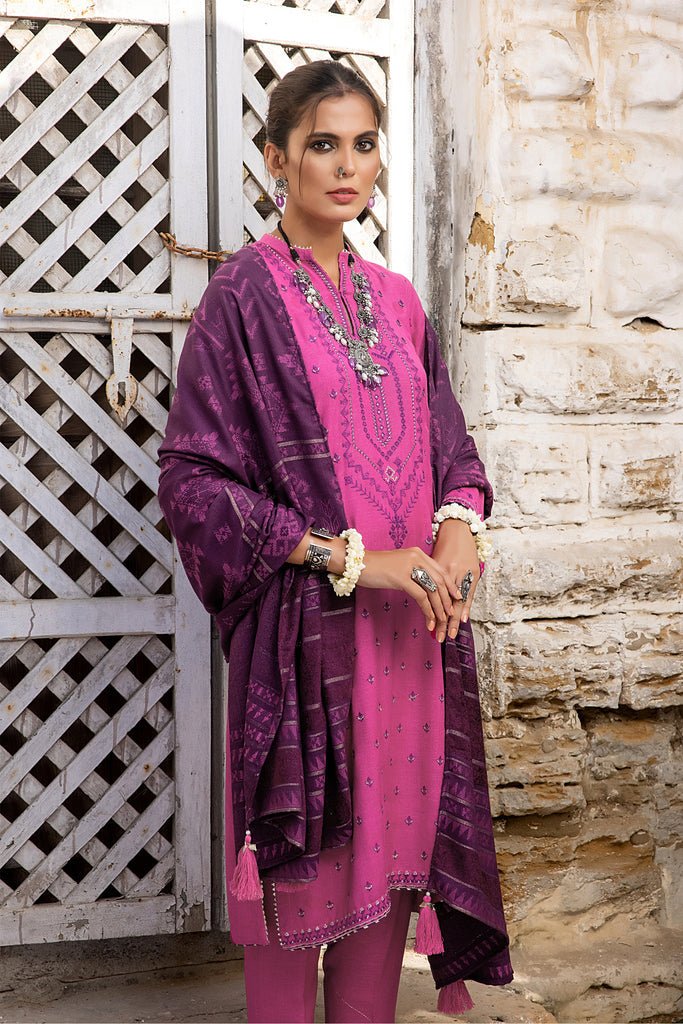 Lakhany 3 Piece Winter Unstitched Slub Peach Suit WES-BA-0002