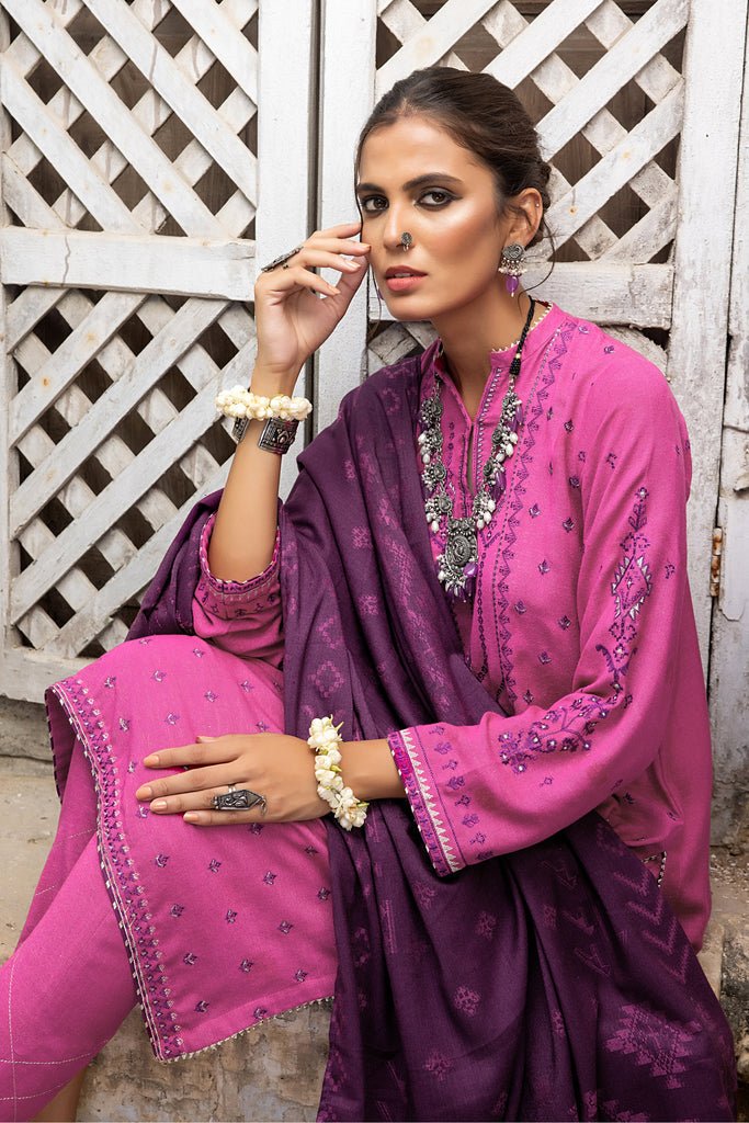 Lakhany 3 Piece Winter Unstitched Slub Peach Suit WES-BA-0002
